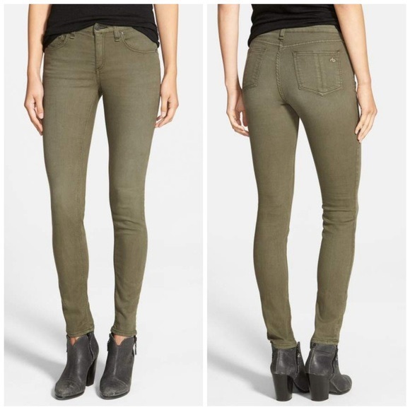 rag & bone Denim - Rag & Bone Olive Skinny Jeans in Dist Fatigue